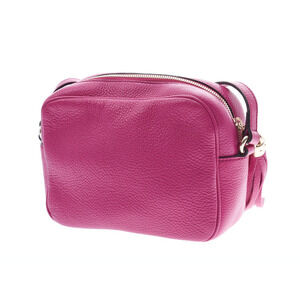 Gucci Disco Shoulder Bag Leather Pink